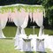 12 Pack Artificial Wisteria Flower Vines 3.75 FT Silk Hanging Garlands, Fake High-Density Wisteria Vine Decor for Wedding, Garden, Wall, Party and Home Decoration (Peach)